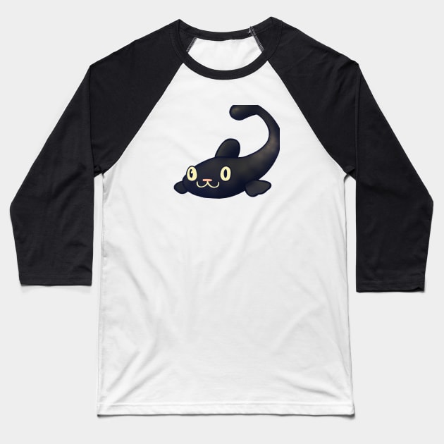 Cute Catfish Drawing Baseball T-Shirt by Play Zoo